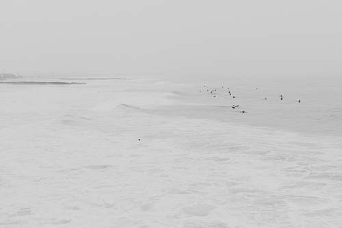 grey landscape photography of body of water sea