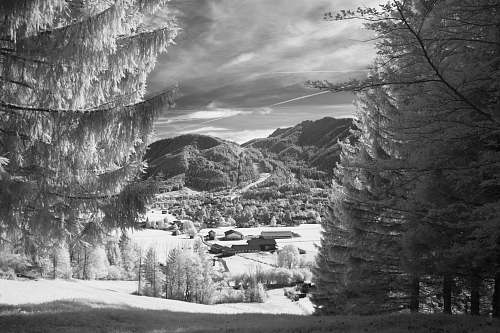 grey landscape photography of mountains oberammergau