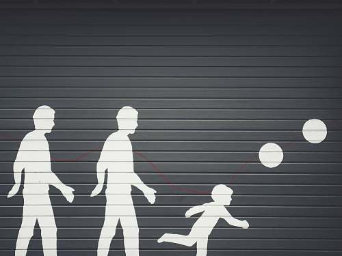 cologne man and toddler sketch on wall germany