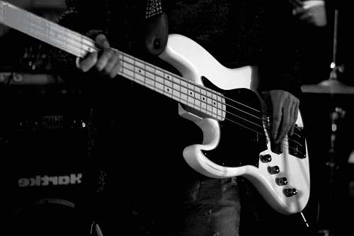 guitar man playing bass electric guitar musical instrument