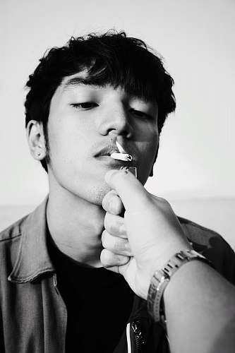 person man smoking human