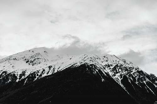 nature mountain covered with snow mountain