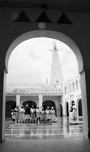 person people standing outside building human