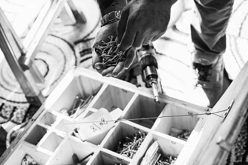 finger power tool near case human