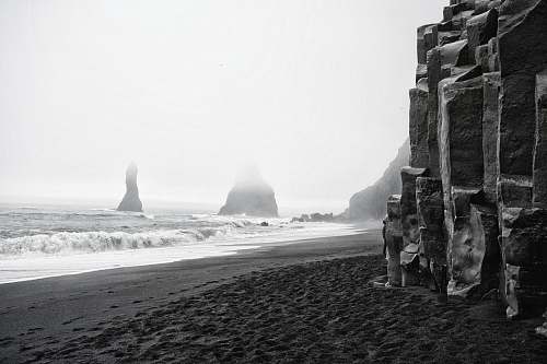 nature rock formations at the shore ocean
