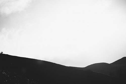 nature silhouette of mountain outdoors