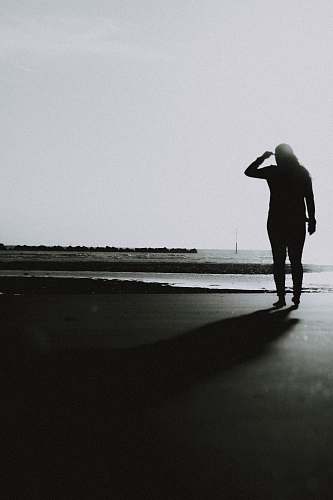 human silhouette photography of person standing person