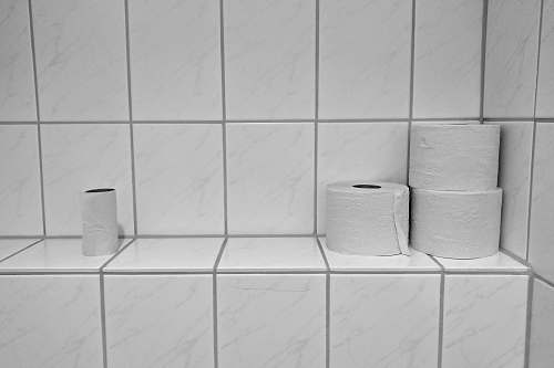grey three toilet papers toilet paper