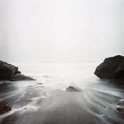 nature time-lapse photography of flowing body of water water