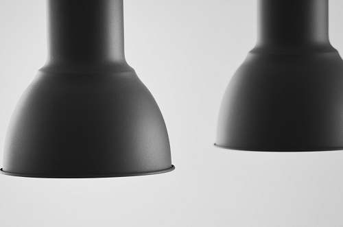 grey two black pendant lamps lamp