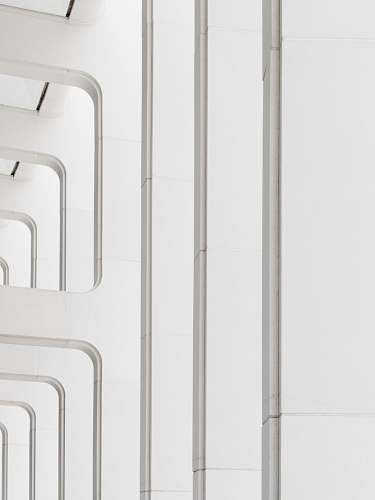 plumbing white building's columns indoors