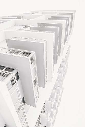 grey white high-rise building geometric