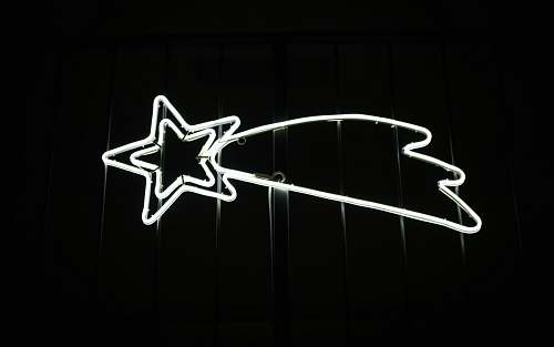 milan white star neon signage italy