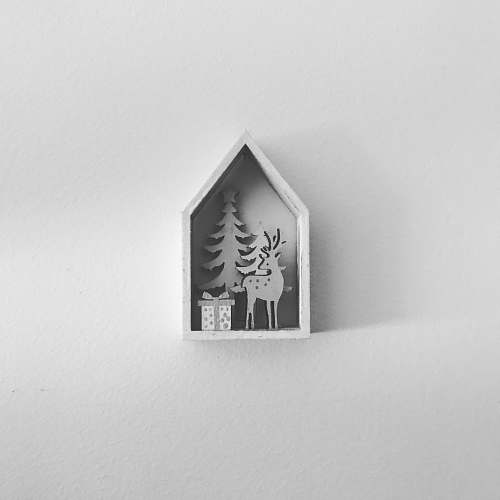 grey white wooden deer wall decor madrid