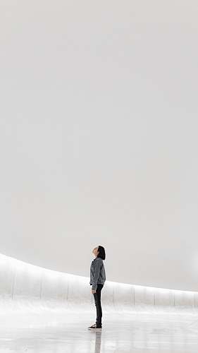 human woman standing on ice person