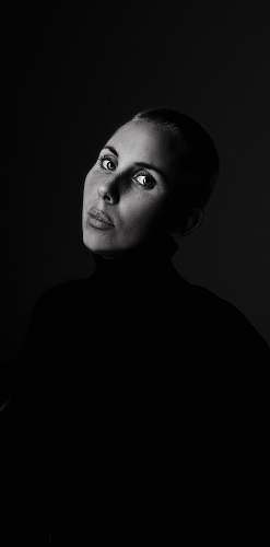 portrait woman wearing black tops person