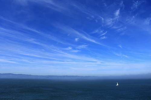 sky blue sea and sky horizon san francisco