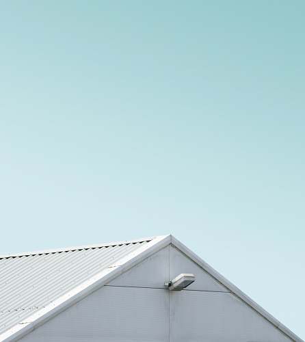 triangle close view of white painted shed slough