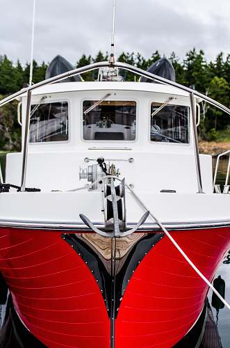 vessel red and white motorboat watercraft