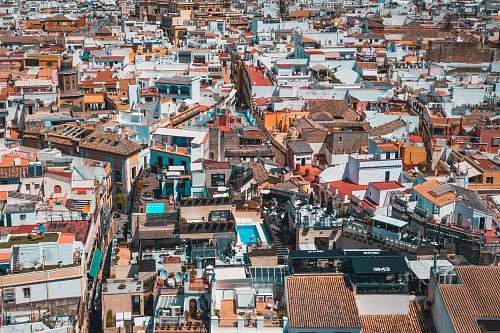 town aerial photography of city city