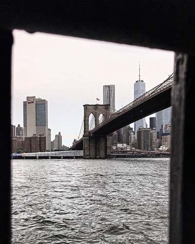 bridge close-up photography of Brooklyn bridge office building