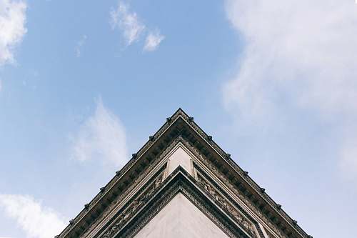 paris gray and black roof view from bottom france