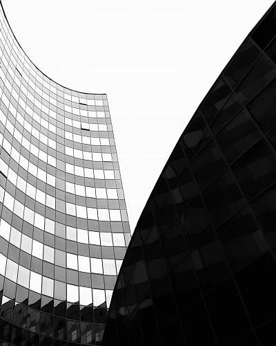 black-and-white gray high-rise building architecture