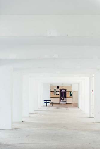 white white painted hallway flooring