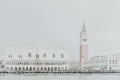 grey white palace tower