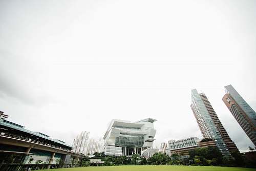 city worm's-eye view of building urban