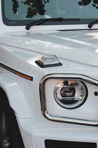 automobile white vehicle headlight transportation