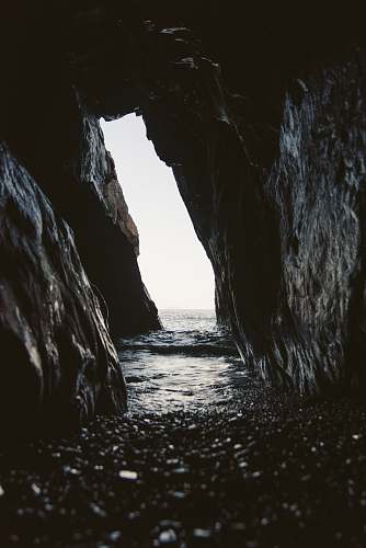 nature tunnel leading to the beach water