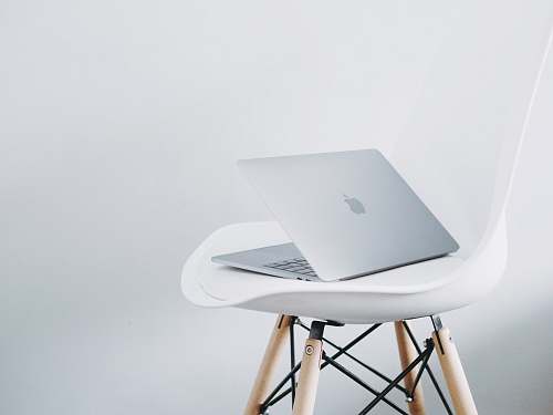 laptop MacBook Air on chair computer