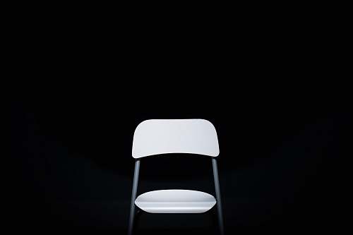 furniture white and gray metal armless chair minimal
