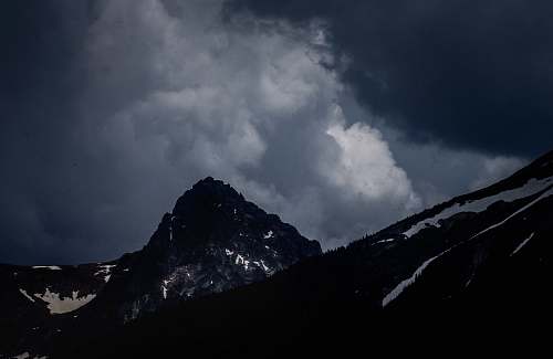 mountain mountain with clouds grey
