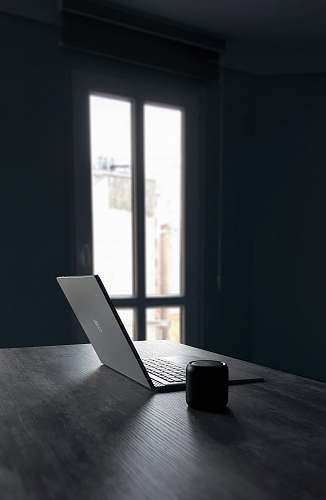 laptop silver laptop computer and black camera lens pc