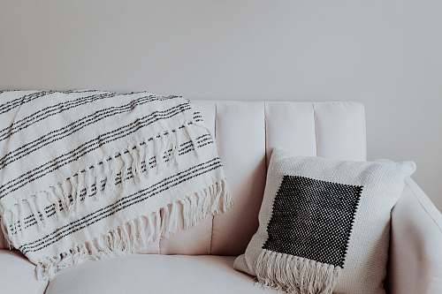 interior white and black throw pillow home