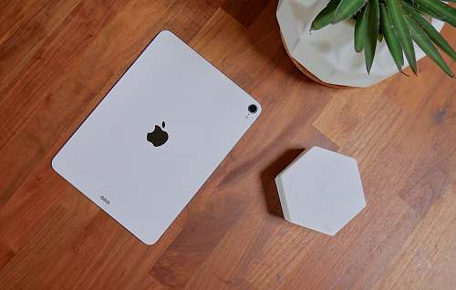 wood white iPad phone