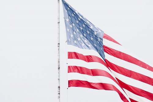 emblem flag of USA on pole united state