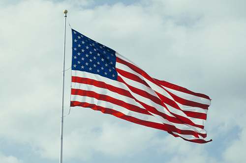 emblem U.S.A. flag with pole united states