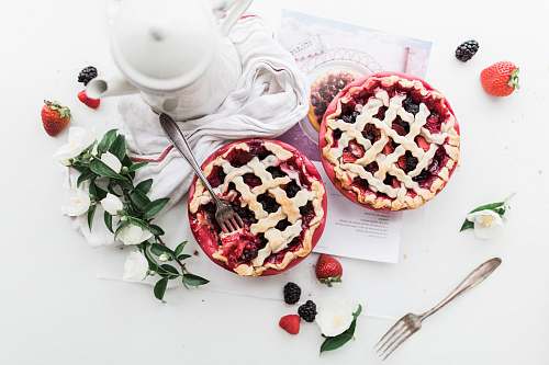 dessert baked pie near white ceramic teapot sweet