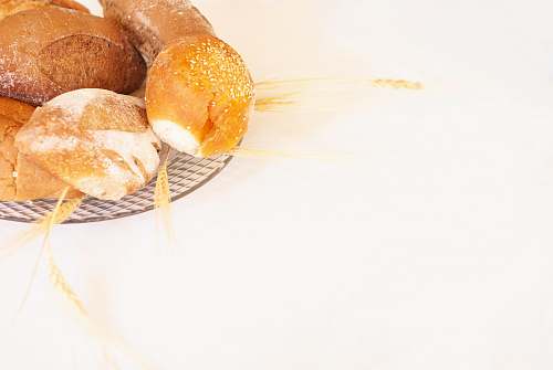 bread pastry on plate bun