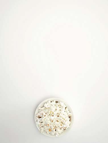 plant pop corn in bowl popcorn