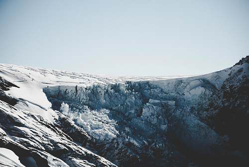 ice mountain covered of snow snow
