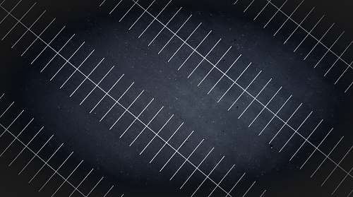 line A drone view at night of parking lot lines space