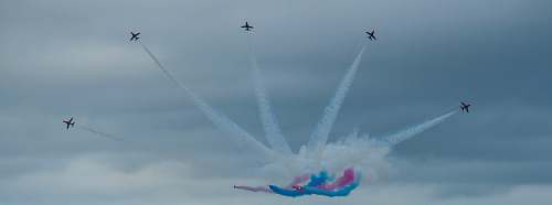adventure airshow with contrails leisure activities