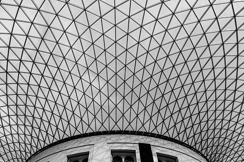 black-and-white ceiling of the structure architecture