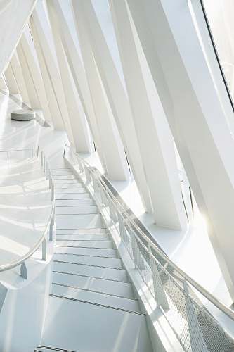 banister empty staircase in building handrail