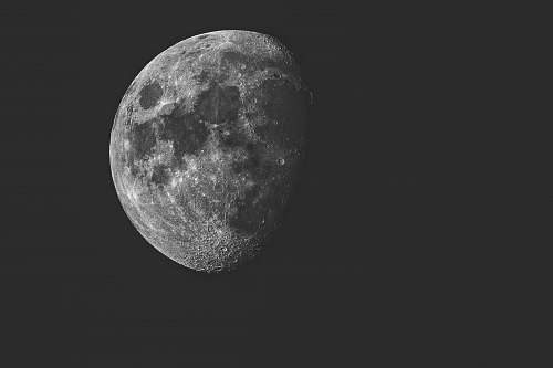 black-and-white full moon moon
