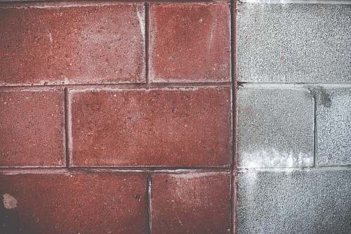 background red and grey wall bricks path